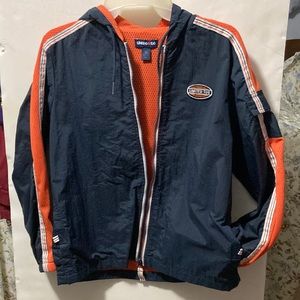 EUC Girls Sz 12 LIMITED TOO HOODED Full Zip WINDBREAKER Navy/Orange JACKET